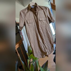 & Other Stories Light Brown Button-Down Shirt